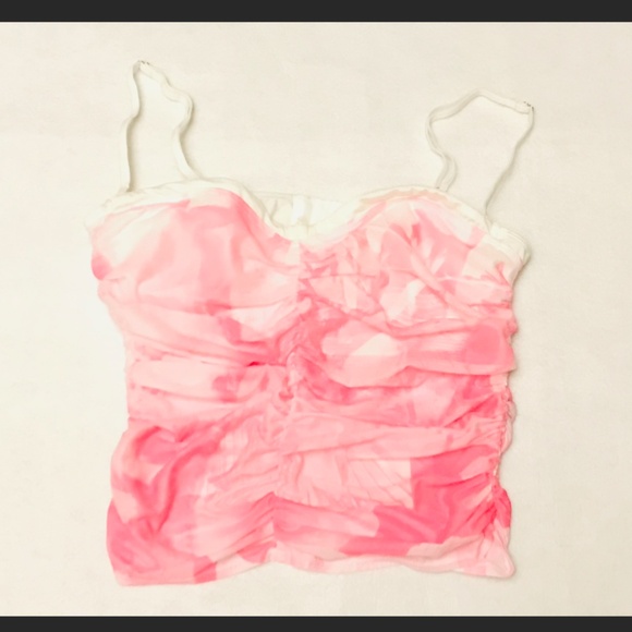 Edikted Evelyn Printed Mesh Bra tank top size XL - Picture 2 of 8